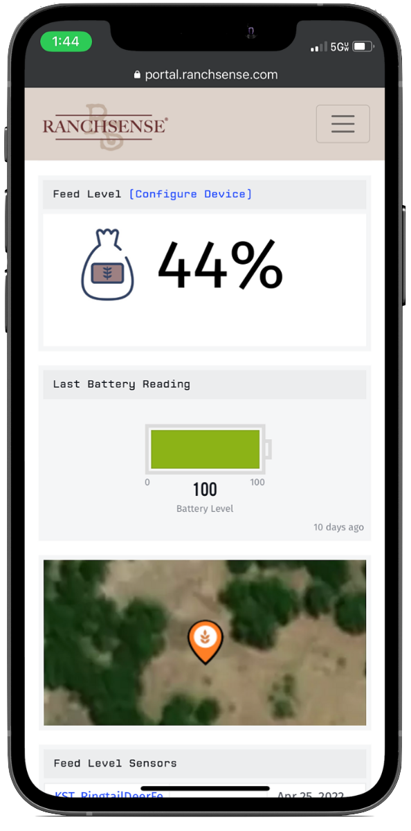wildlife feeder monitoring mobile app software on an iphone smartphone